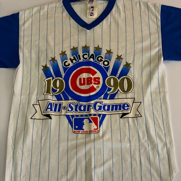 Chicago Cubs Vintage 1990 All Star game pinstripe